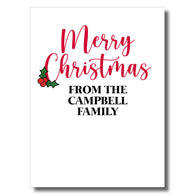 Personalised Name Xmas Card